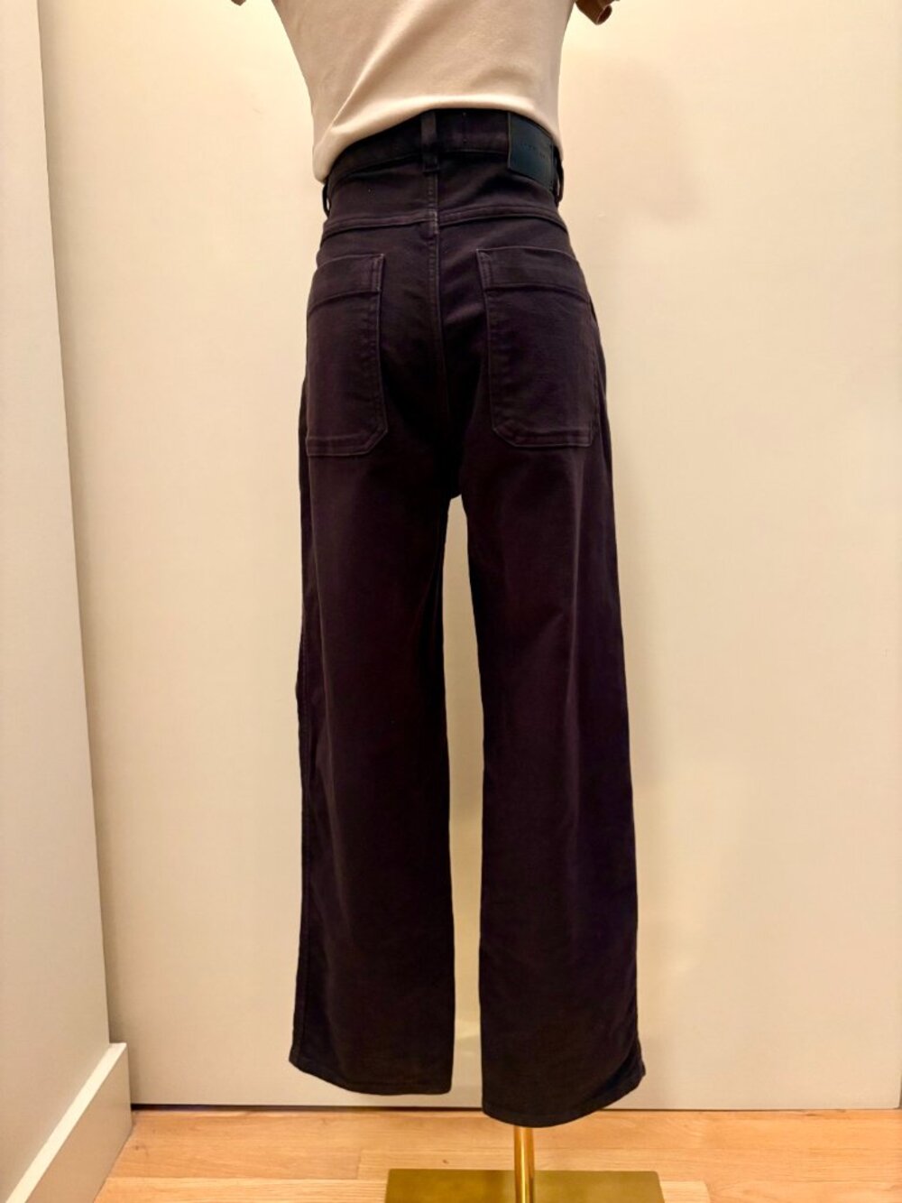 Everlane Moleskin Way High Pant in Black, Brushed Organic Cotton - Picture 3 of 6
